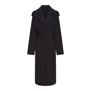 SKIMS Onyx Boyfriend Fleece Trench Coat